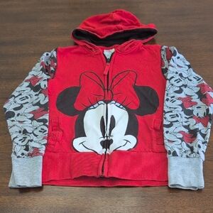 Girls Minnie Mouse Full Zipper Hoodie ❤️